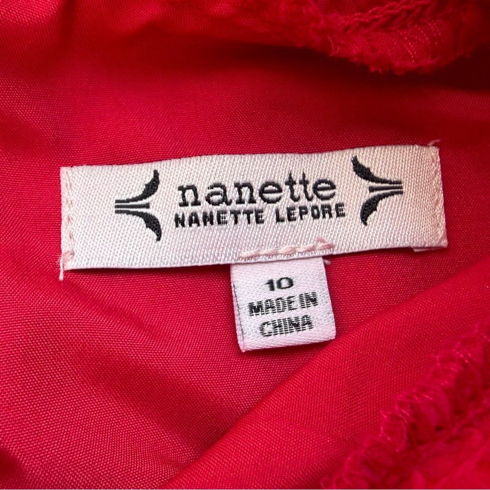Nanette Lepore Vibrant Red Long Sleeve Dress - Picture 5 of 7